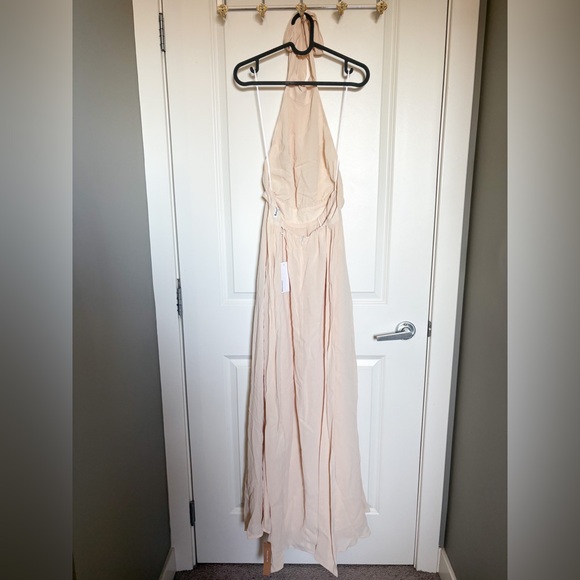 NEW NWT Reformation Andee Halter Maxi Dress Blush Pink Size 2 - Picture 9 of 14